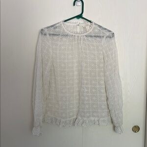 H&M White Lace Blouse